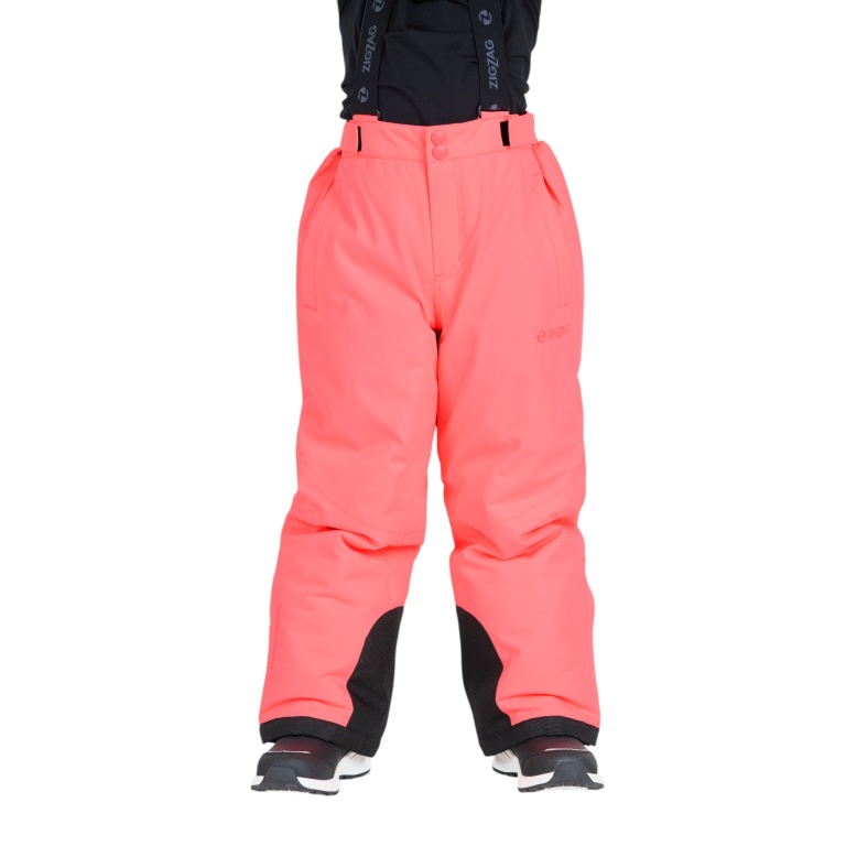 Zigzag Winter Ski Trousers ProvoW-PRO 10,000 (waterproof, breathable, snow gaiter) pink children